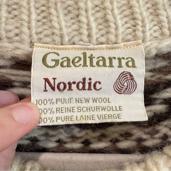 Gaeltarra Fair Isle‎ 100% Wool Pullover Sweater Size Medium 42 Ireland Nordic - Picture 3 of 12